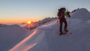 tramonto sui monti